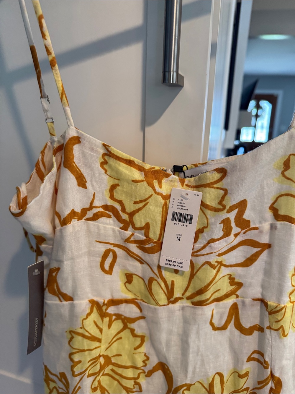 Faithfull the Brand Yellow Floral Linen Cami